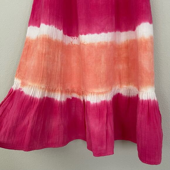 NWT Vineyard Vines Pink Orange Tie Dye Swim Cover Up Dress (L) - Picture 5 of 8